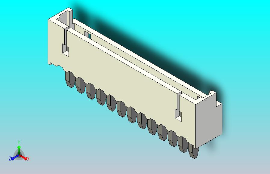 短款型直插头JST connector 1x13  P1.25mm thru hole wafer A2