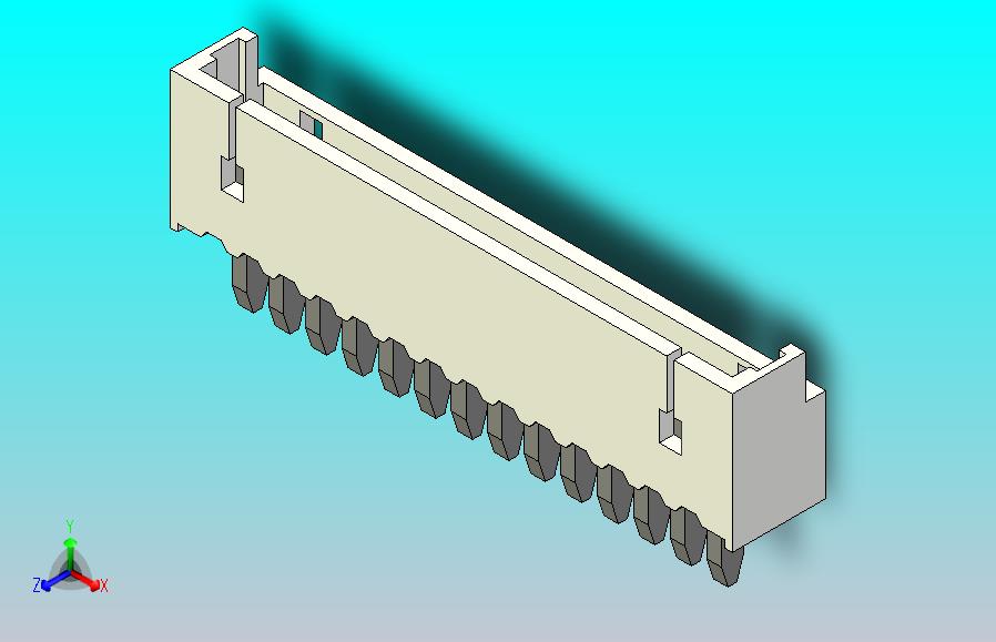 短款型直插头JST connector 1x14  P1.25mm thru hole wafer A2