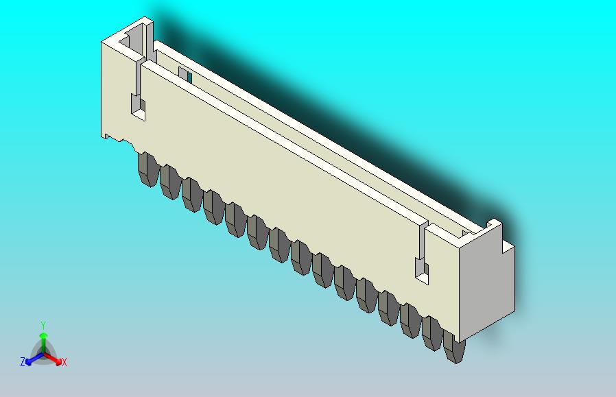 短款型直插头JST connector 1x15  P1.25mm thru hole wafer A2