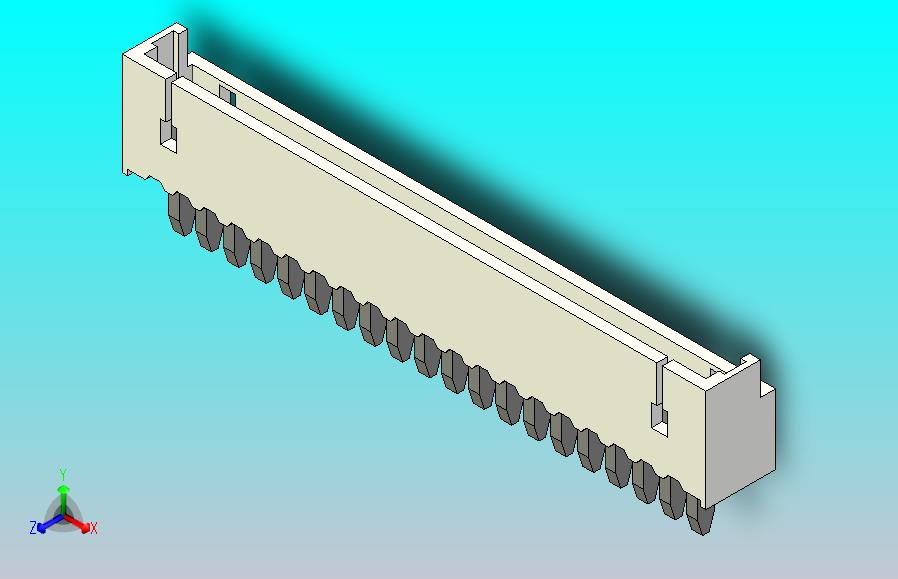 短款型直插头JST connector 1x20  P1.25mm thru hole wafer A2