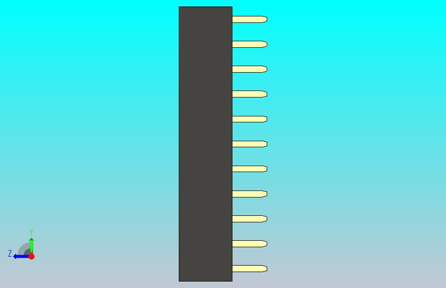母针头Female_Header_1x11_P2.0_H4.3_straight.step