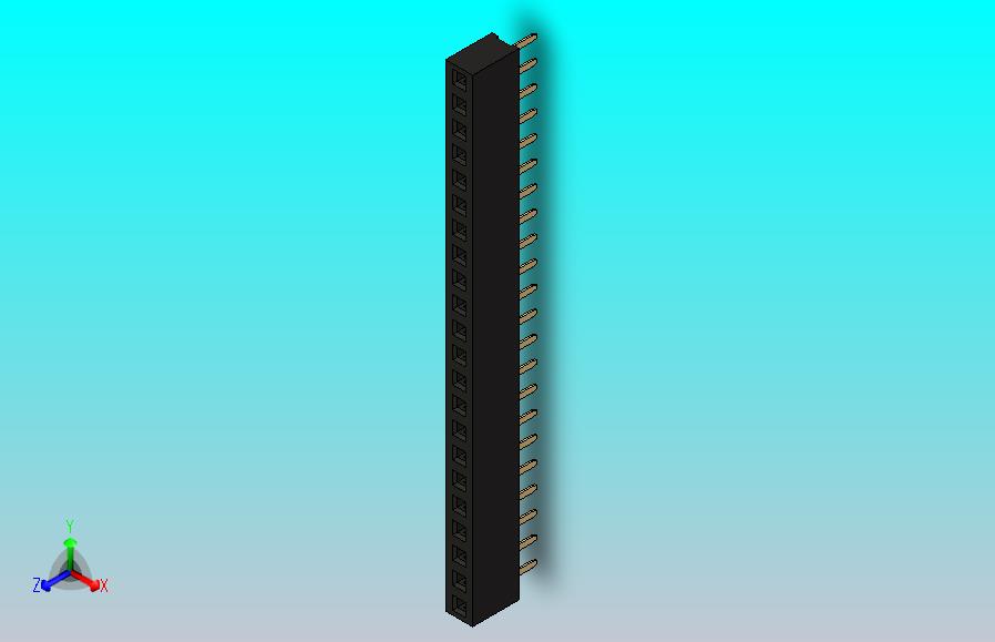 母针头Female_Header_1x22_P2.0_H4.3_straight.step