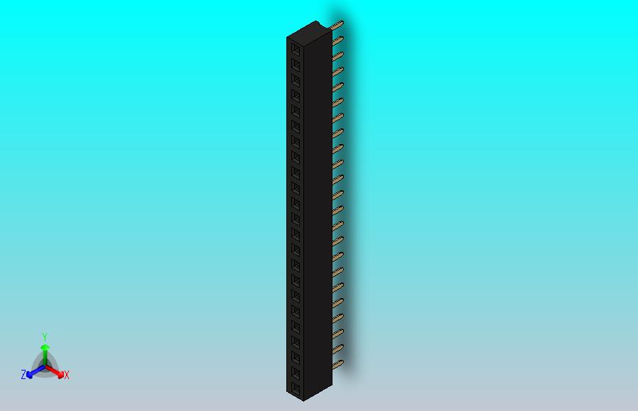 母针头Female_Header_1x23_P2.0_H4.3_straight.step