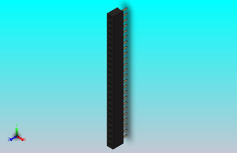 母针头Female_Header_1x24_P2.0_H4.3_straight.step