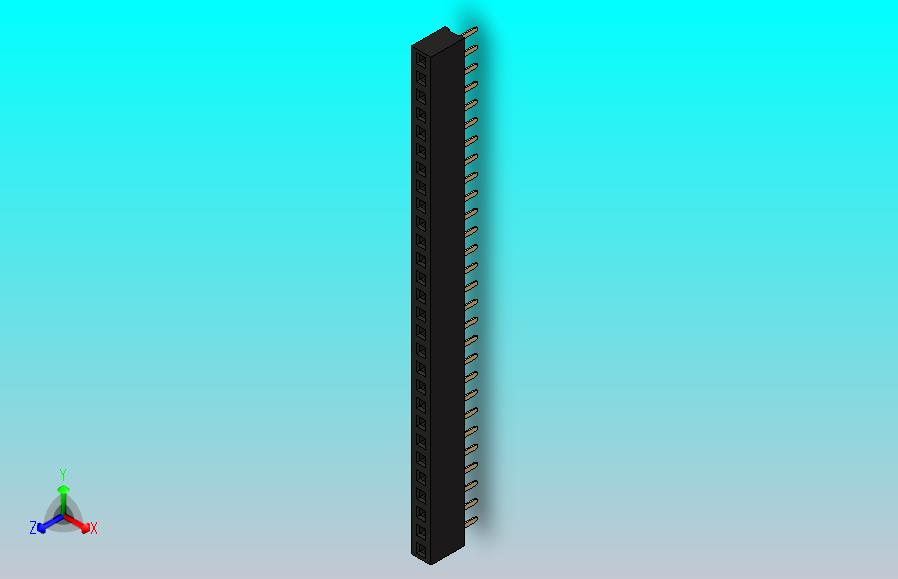 母针头Female_Header_1x28_P2.0_H4.3_straight.step