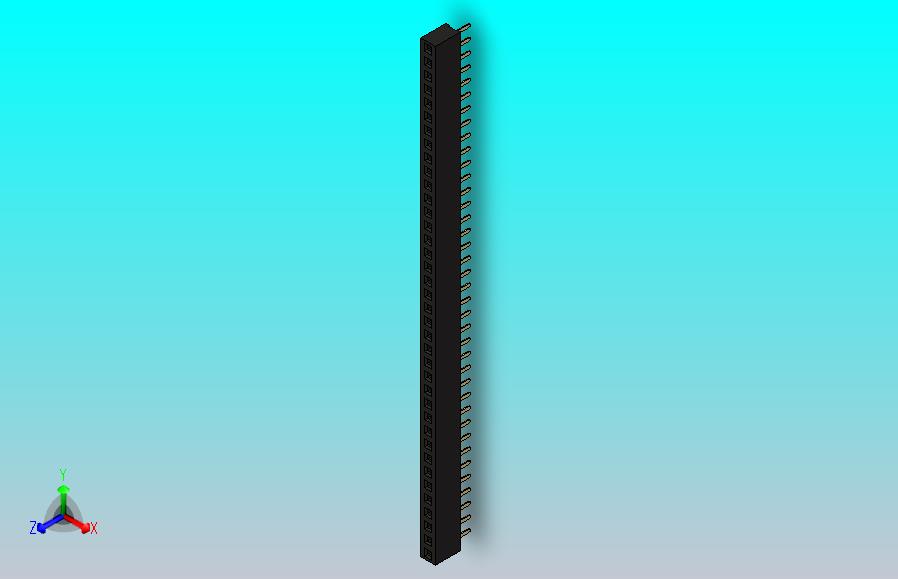 母针头Female_Header_1x38_P2.0_H4.3_straight.step
