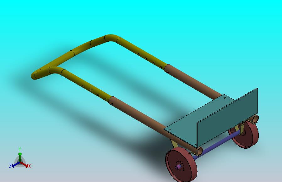 SolidWorks中手推车的设计与装配