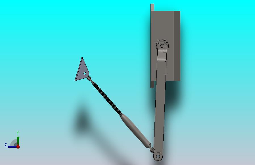 高架液压闭门器的详细3D模型
