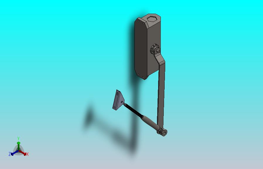 高架液压闭门器的详细3D模型