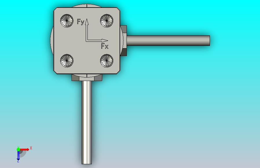 小型双轴力传感器0-1kN法兰式双轴称重传感器LCM2A