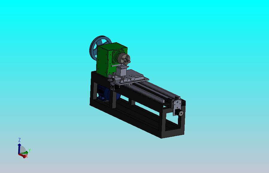 数控车床v1有4个刀具，主轴功率2.2kw，工作面积250x1000mm