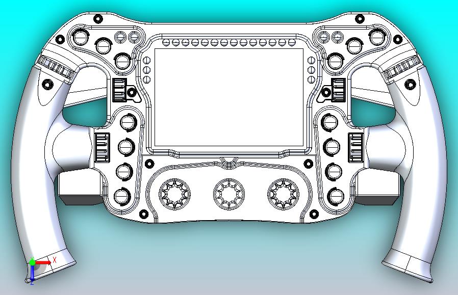梅赛德斯f1方向盘的3D模型