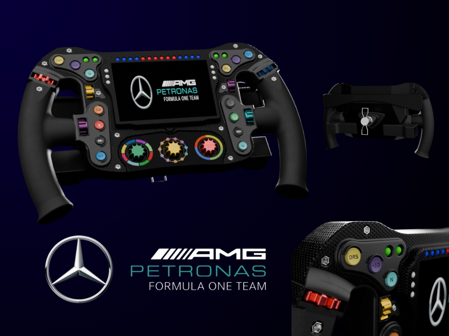 梅赛德斯f1方向盘的3D模型
