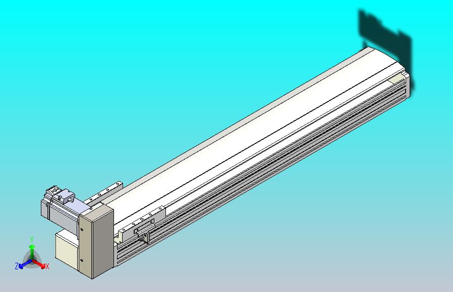 皮带直线轴半封闭可选导轨TPA-HNB-140D-120-L650-RU-Y-P40-N3