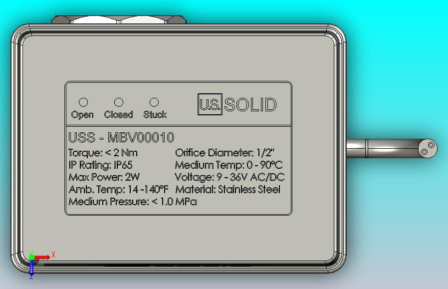 带3个指示灯的USS-MBV00010 - 24V球阀