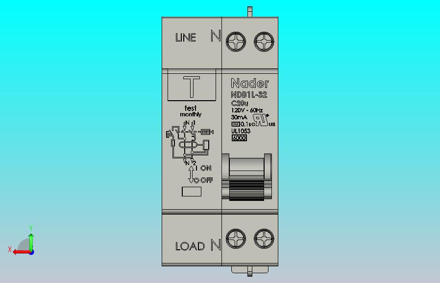 纳德NDB1L-32 GFCI Din安装断路器