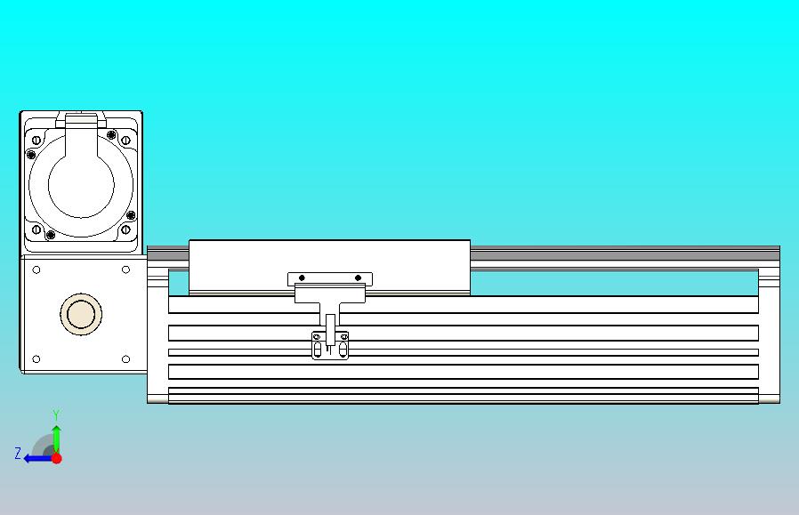 皮带直线轴半封闭可选导轨TPA-HNB-202D-140-L100-LU-Y-P75-N3