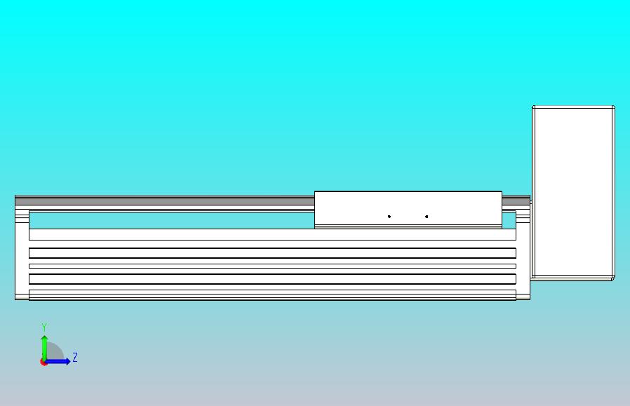 皮带直线轴半封闭可选导轨TPA-HNB-202D-140-L200-LU-Y-P75-N3