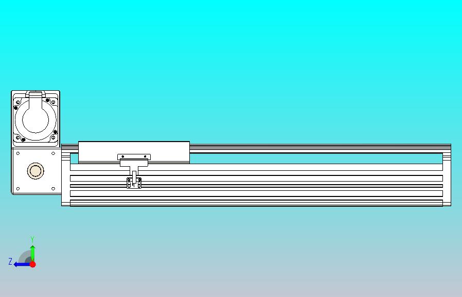 皮带直线轴半封闭可选导轨TPA-HNB-202D-140-L350-LU-Y-P75-N3