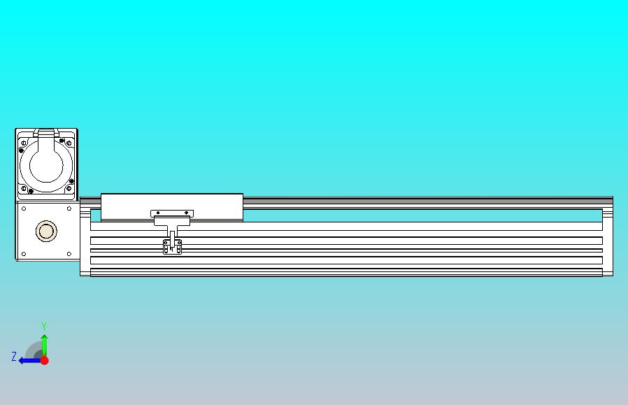 皮带直线轴半封闭可选导轨TPA-HNB-202D-140-L400-LU-Y-P75-N3