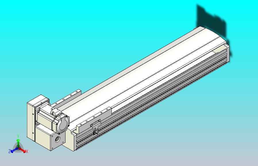 皮带直线轴半封闭可选导轨TPA-HNB-202D-140-L600-LU-Y-P75-N3
