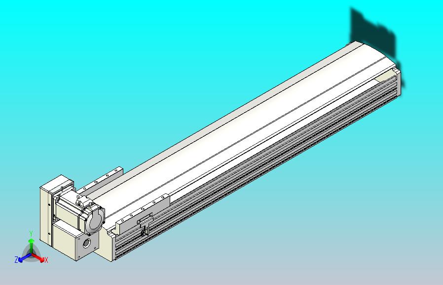 皮带直线轴半封闭可选导轨TPA-HNB-202D-140-L800-LU-Y-P75-N3
