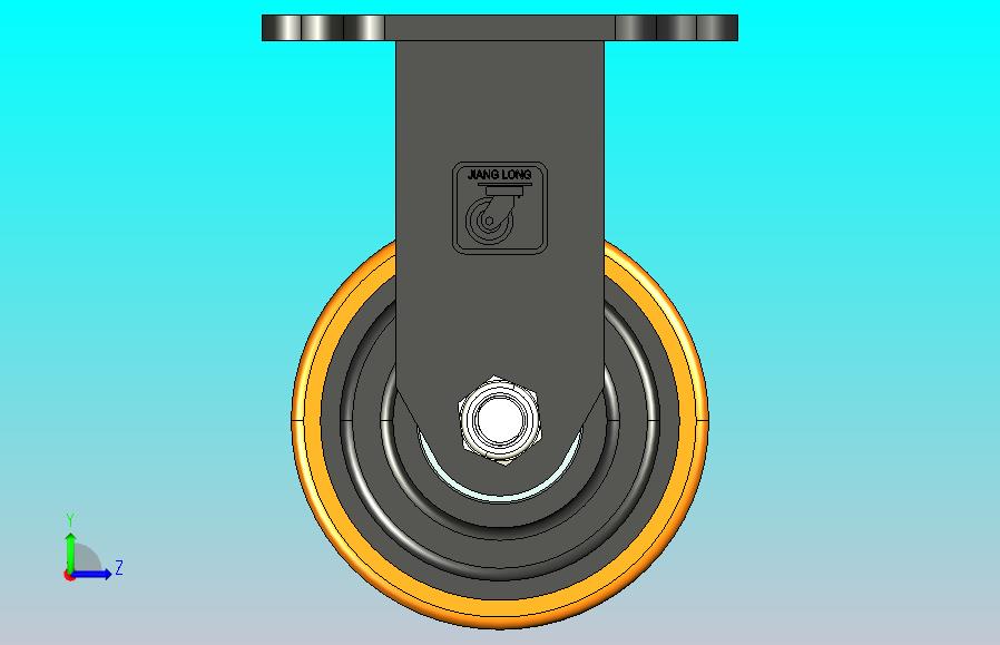 江龙脚轮_超重型 K66系列双孖固定轮4×2