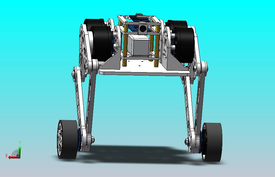开源Robotmaster轮式双足机器人3D数模图纸 Solidworks设计