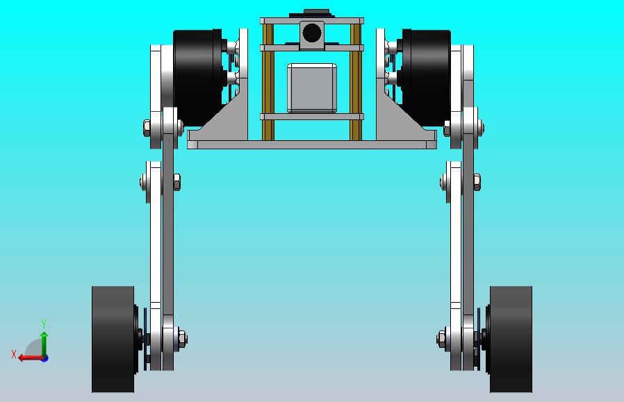 开源Robotmaster轮式双足机器人3D数模图纸 Solidworks设计