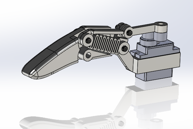 单根手指机构3D数模图纸 Solidworks设计 附STEP