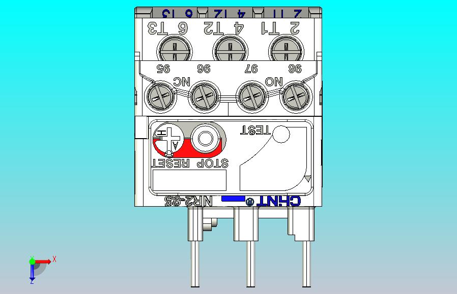 55种正泰热过载继电器3D模型