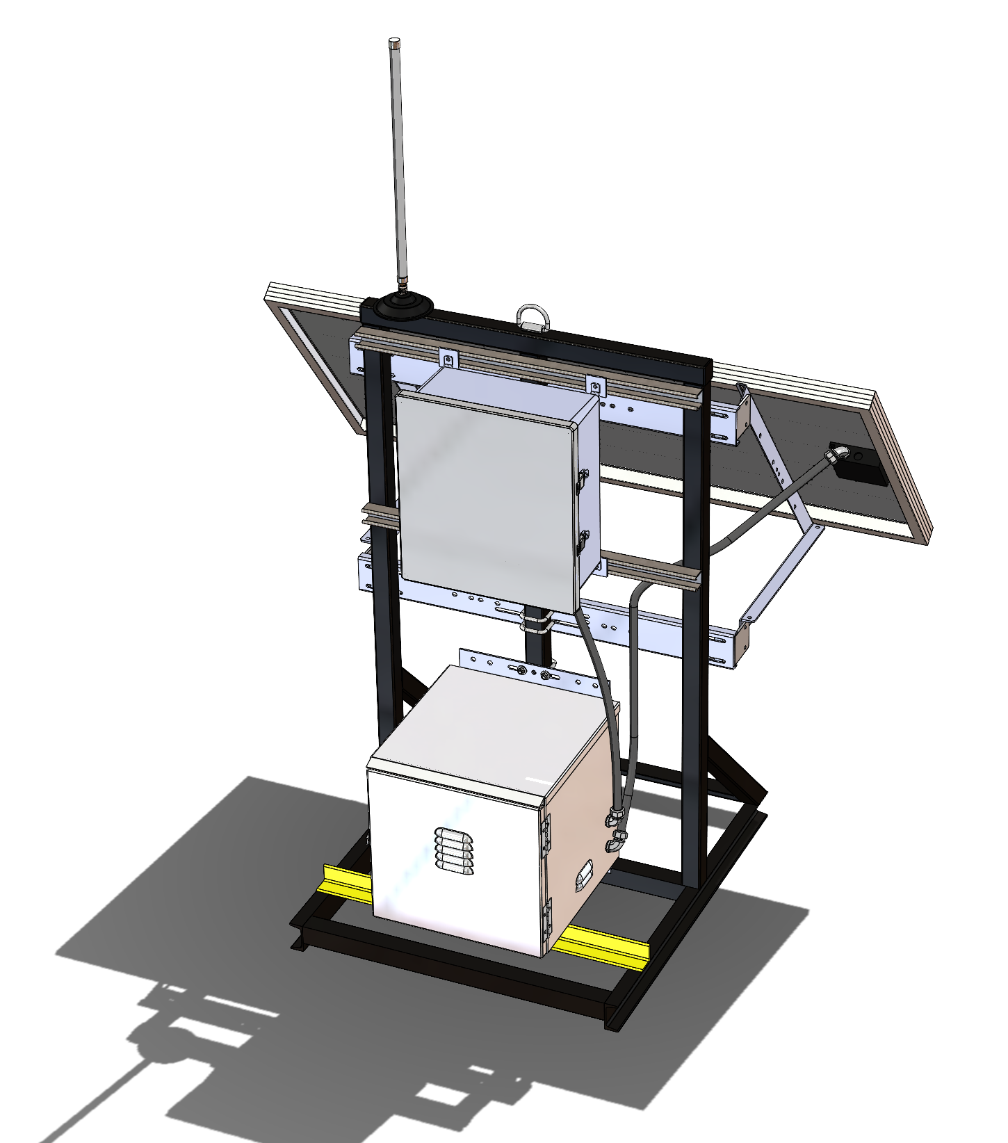 光伏组件太阳能支架3D图纸 STEP格式