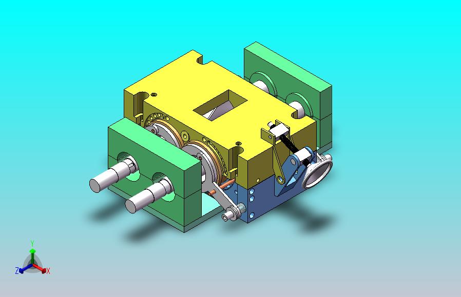 密闭式炼胶机三维
