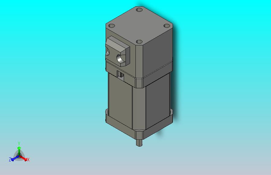 CM抱闸型42机座3D图