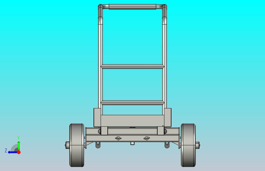 通用推行式手推车简易模型3D图纸 STEP格式
