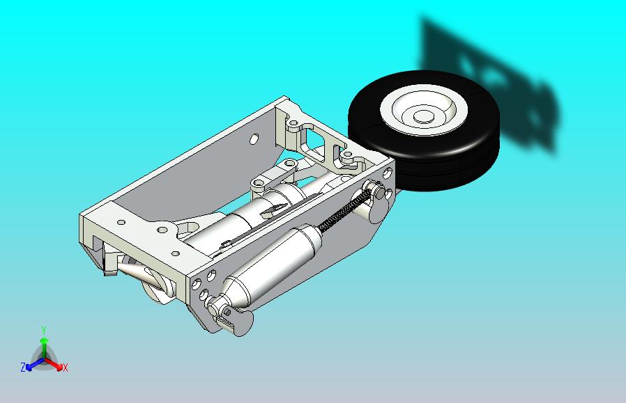 F16战斗机起落架简易模型3D图纸 STEP X_B格式