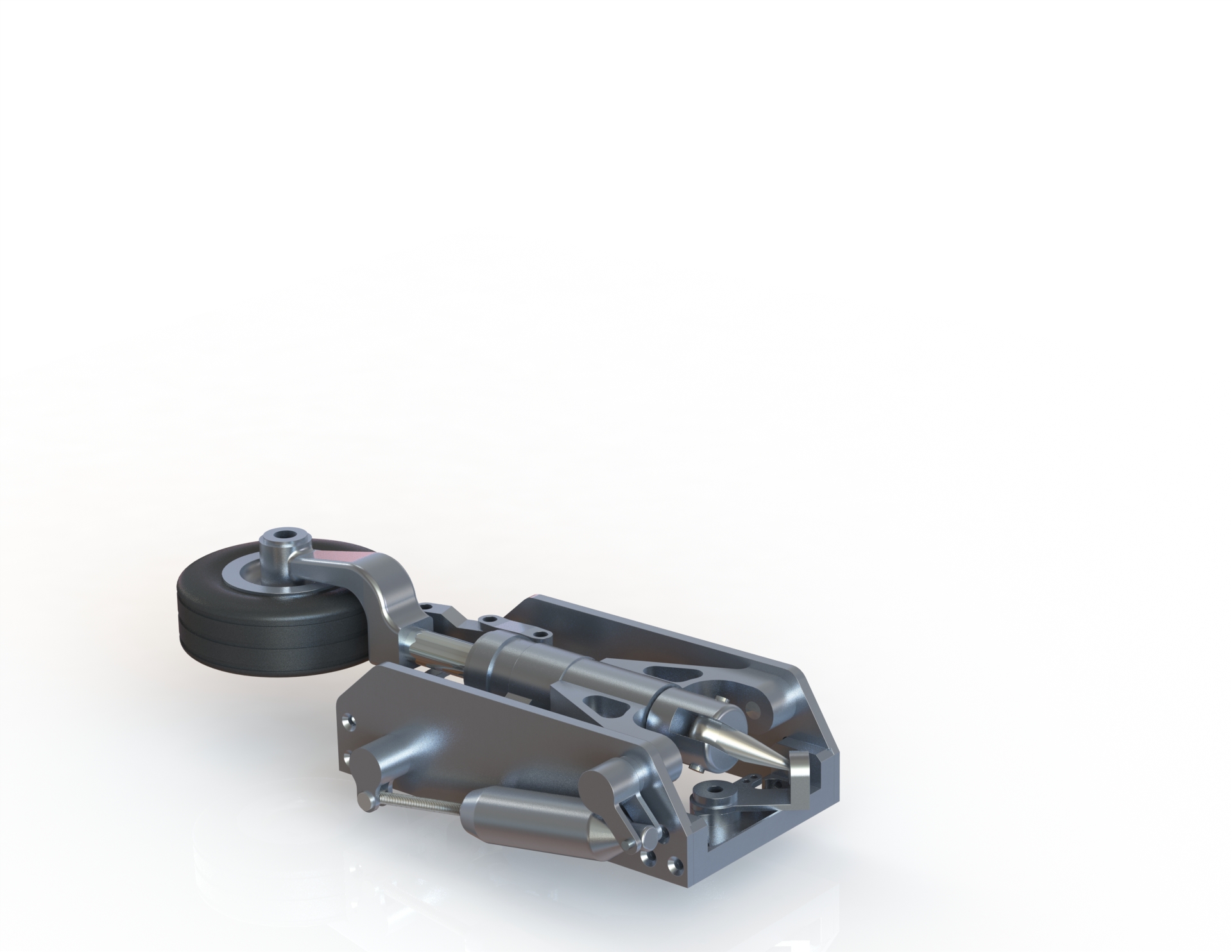F16战斗机起落架简易模型3D图纸 STEP X_B格式