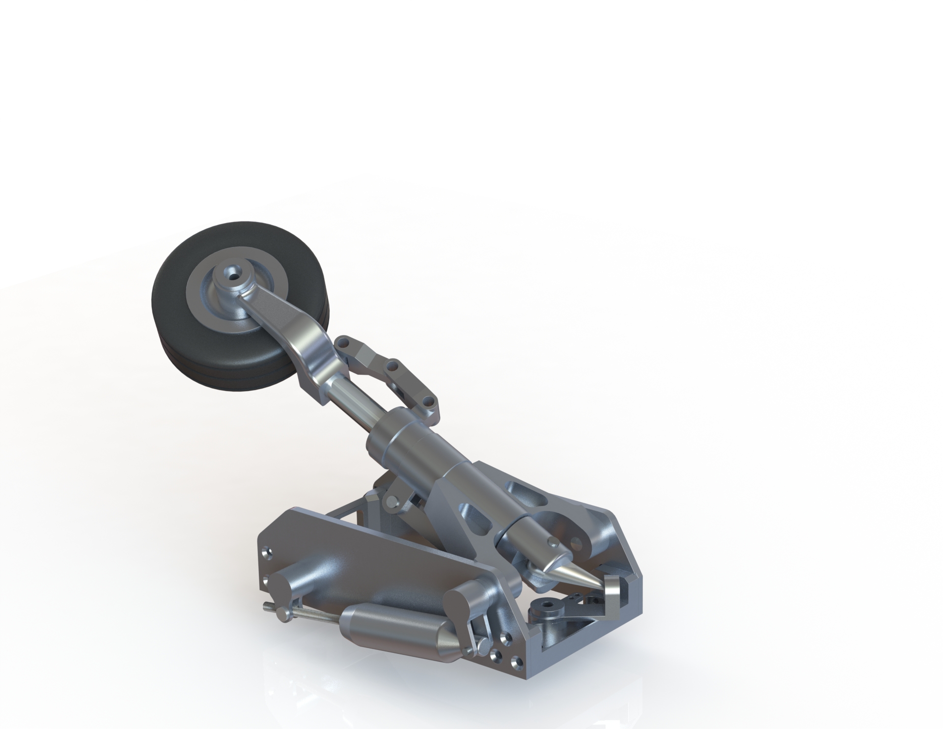 F16战斗机起落架简易模型3D图纸 STEP X_B格式