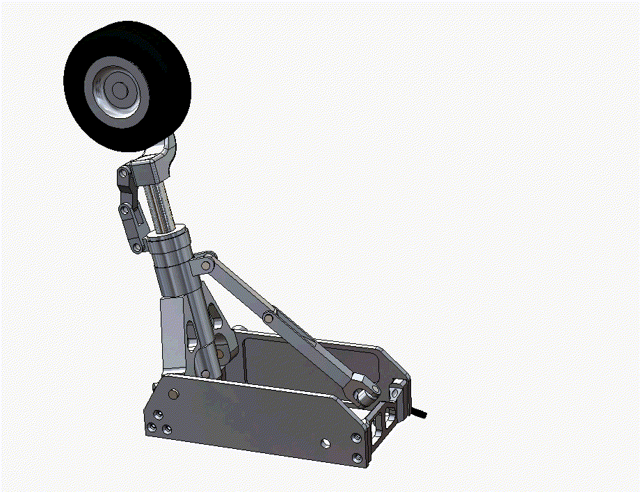 F16战斗机起落架简易模型3D图纸 STEP X_B格式