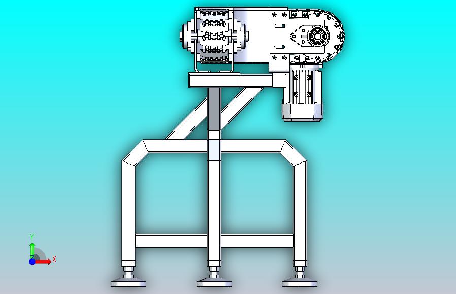 90度柔性链输送机结构3D图纸 STEP格式
