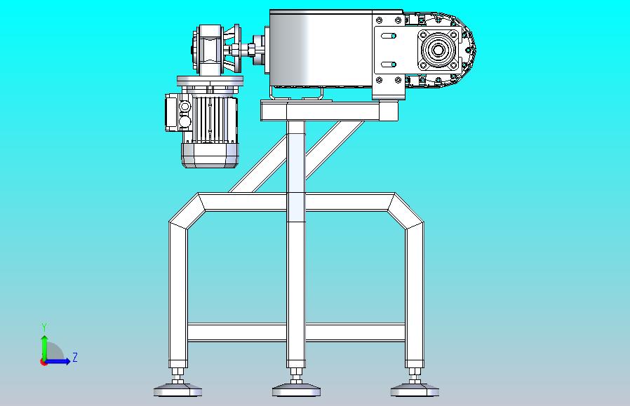 90度柔性链输送机结构3D图纸 STEP格式