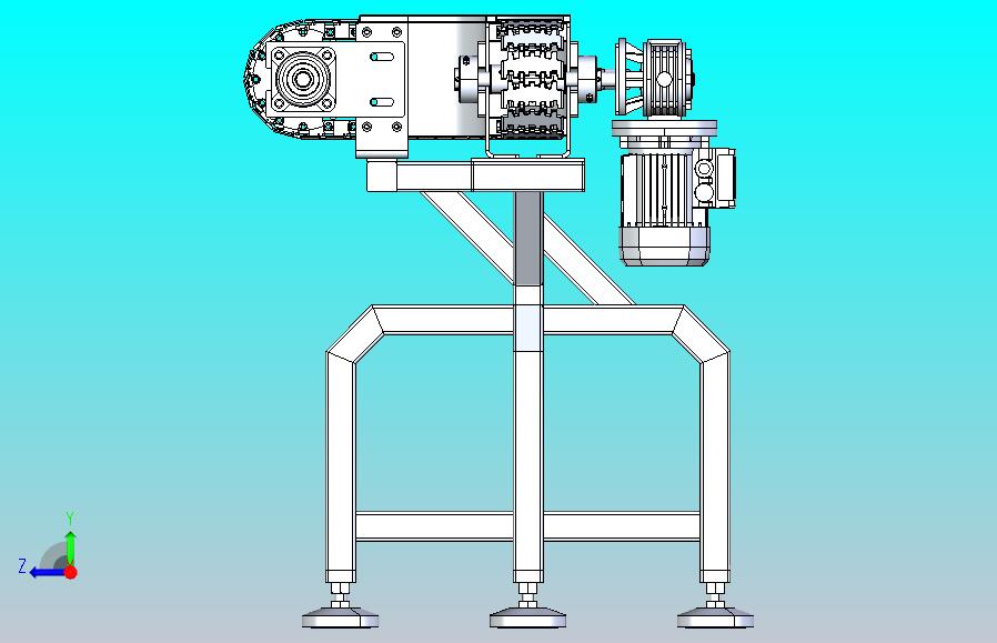 90度柔性链输送机结构3D图纸 STEP格式