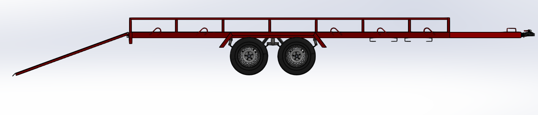 牵引拖车3D数模图纸 Solidworks设计 附IGS