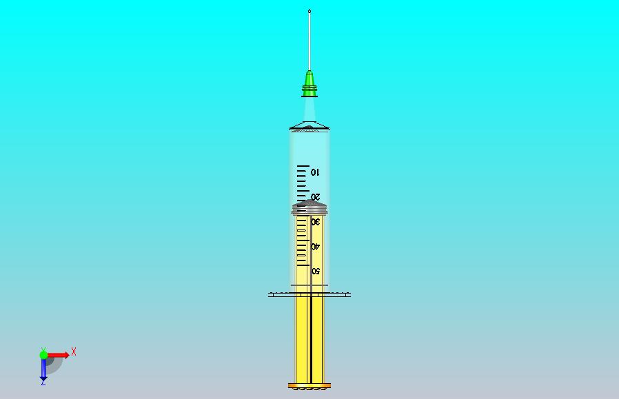 一次性打针筒注射器简易模型3D图纸模型