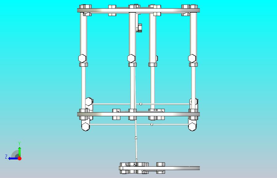 外固定支架牵伸器图纸模型