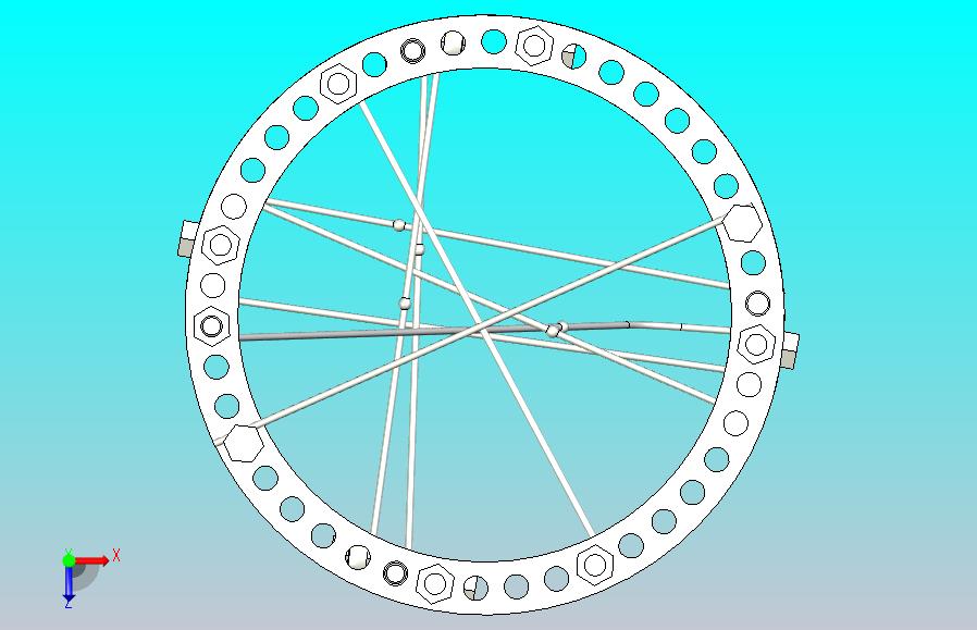外固定支架牵伸器图纸模型