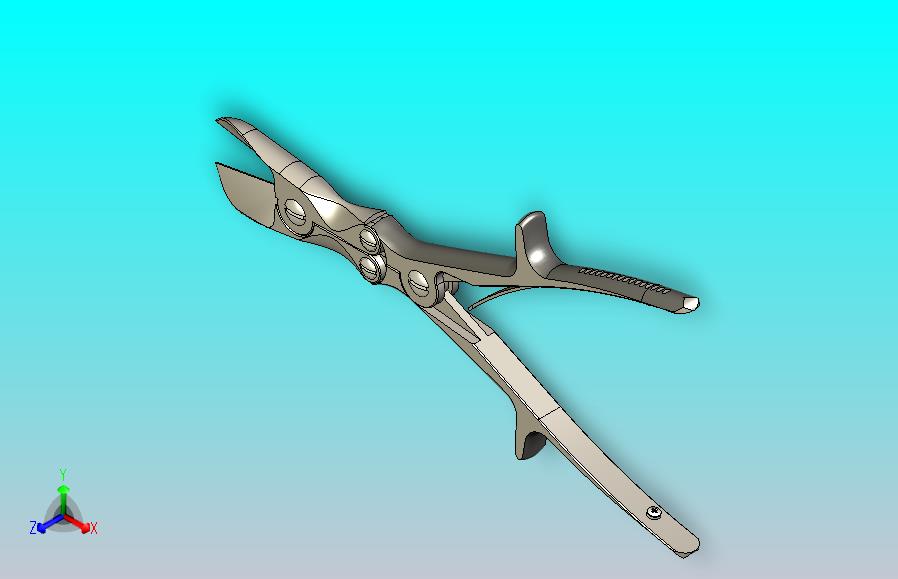 普通骨剪截骨钳3D模型