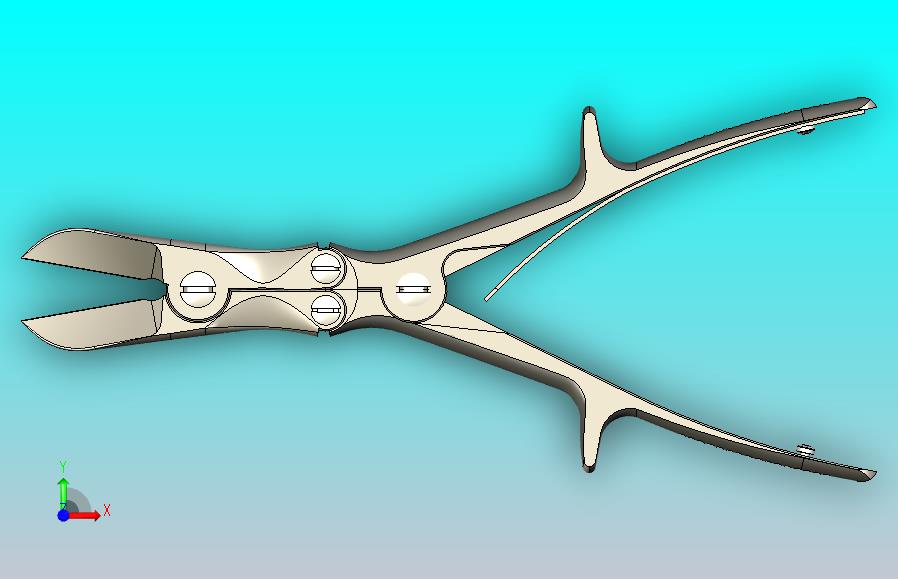 普通骨剪截骨钳3D模型