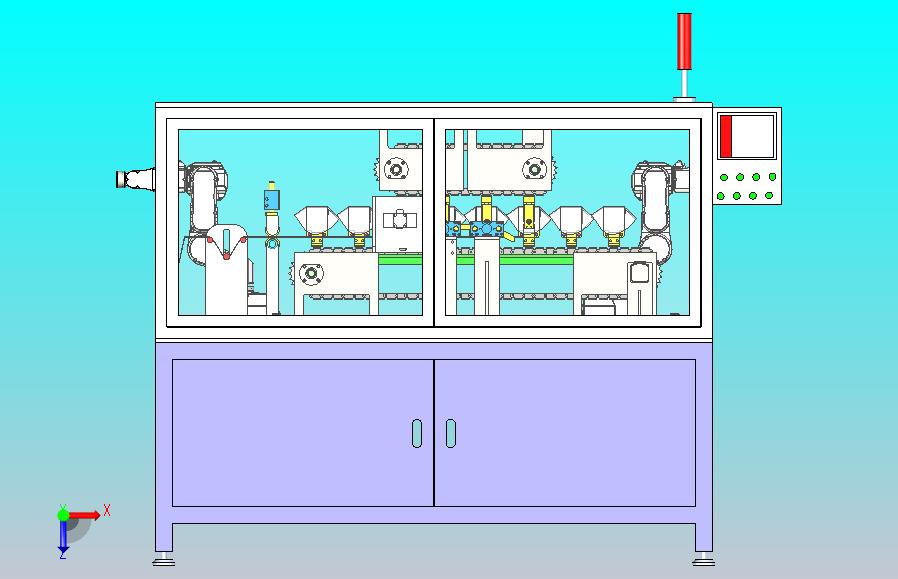 口罩绕带打钉切断设备3D图纸