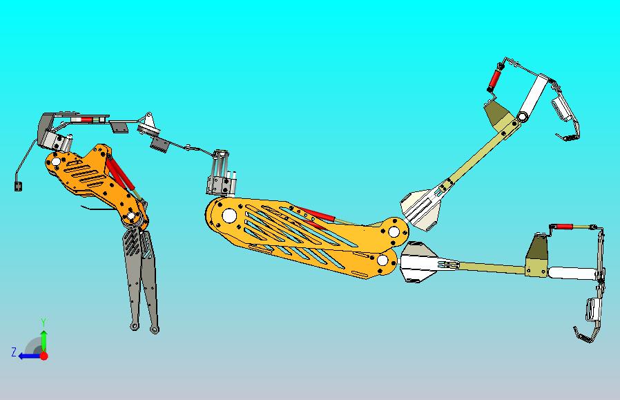 一种外骨骼模型3D图纸模型